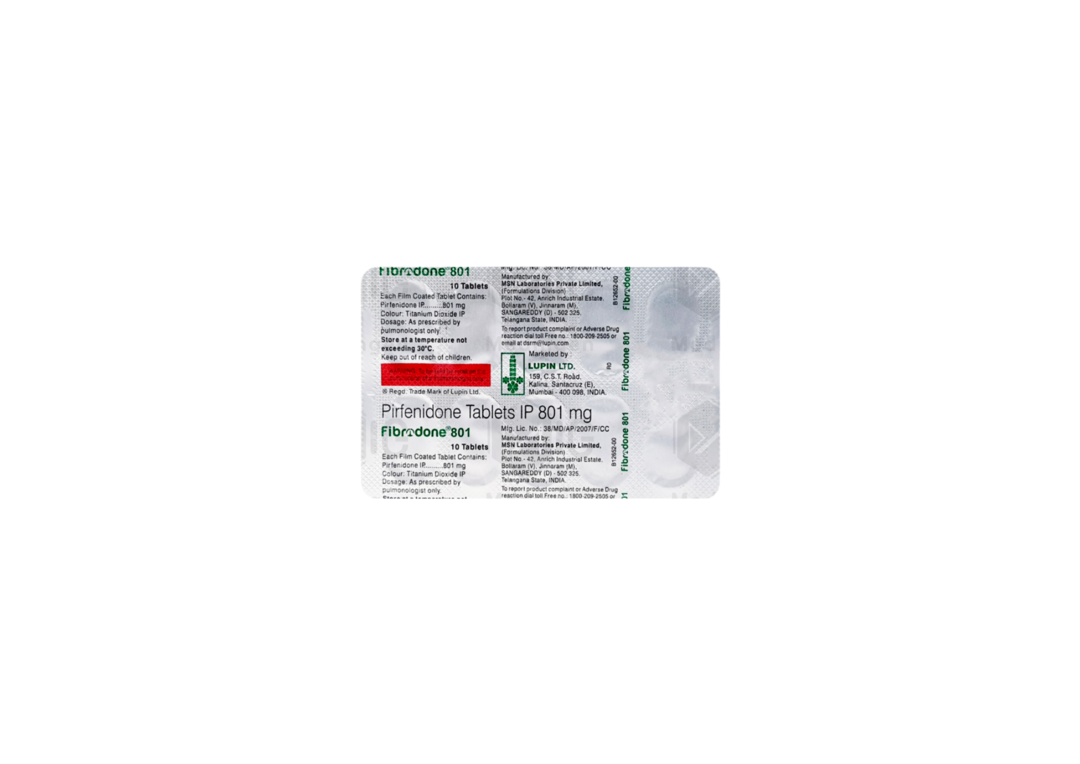 FIBRODONE 801MG